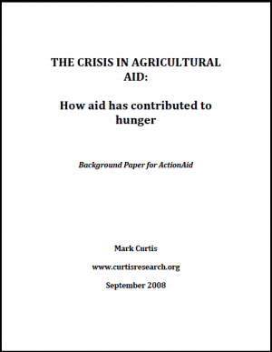 The Crisis in Agricultural Aid: How Aid has Contributed to Hunger