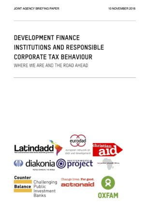 Development Finance Institutions and Responsible Corporate Tax Behaviour