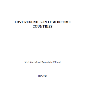 Lost Revenues in Low Income Countries