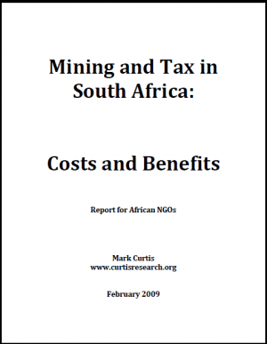 Mining and Tax in South Africa: Costs and Benefits