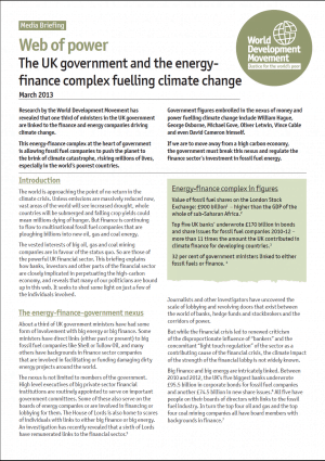 Web of Power: The UK Government and the Energy-Finance Complex Fuelling Climate Change